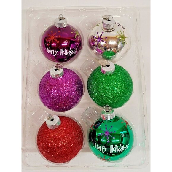 Radko Set 6 Christmas Tree Ornaments 2011 Hand Crafted Glass Celabration Decor - Picture 2 of 10